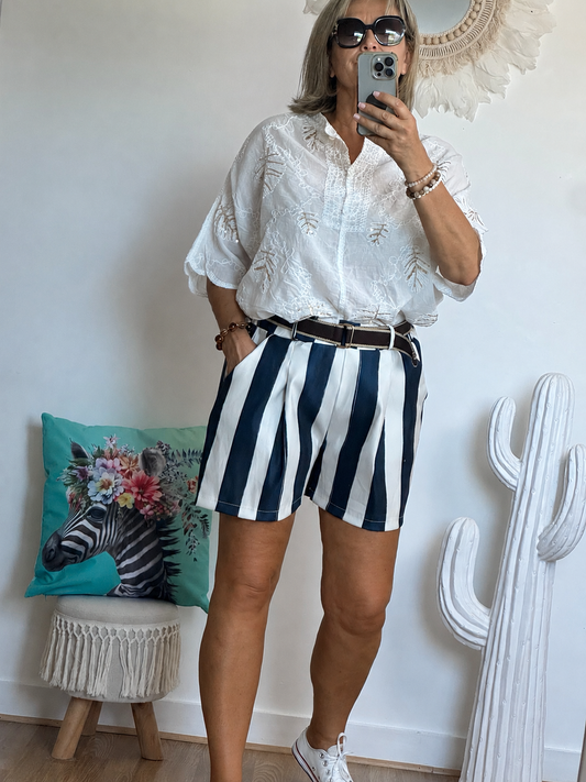 Short rayé marine TU 42/48