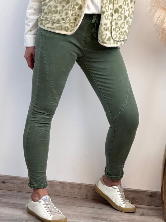 Pantalon jeans skinny kaki