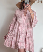 Robe Léa bandana rose