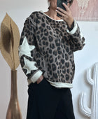 Sweat-shirt Léo Wild Star taupe