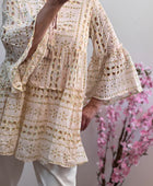 Tunique ou robe d’été bohème rose poudré