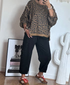 Sweat-shirt oversize Léo camel TU 38/50