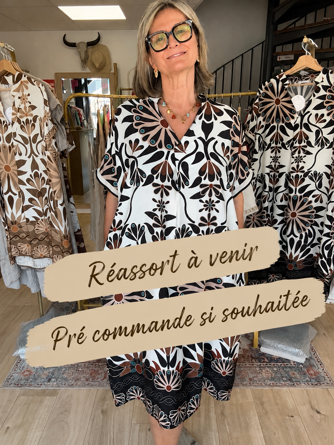 Robe Emma version longue noire TU 40/48