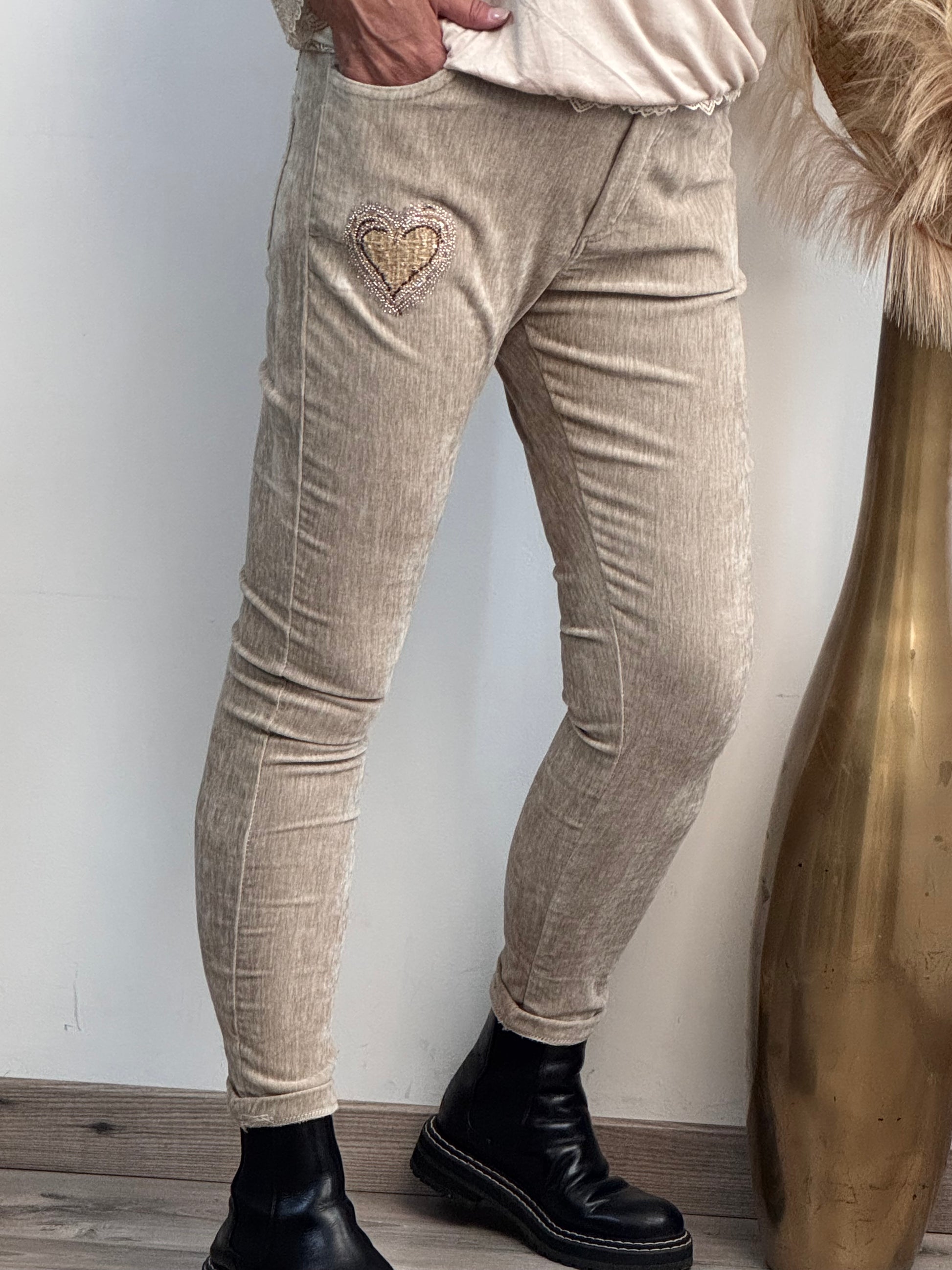 Pantalon velours beige