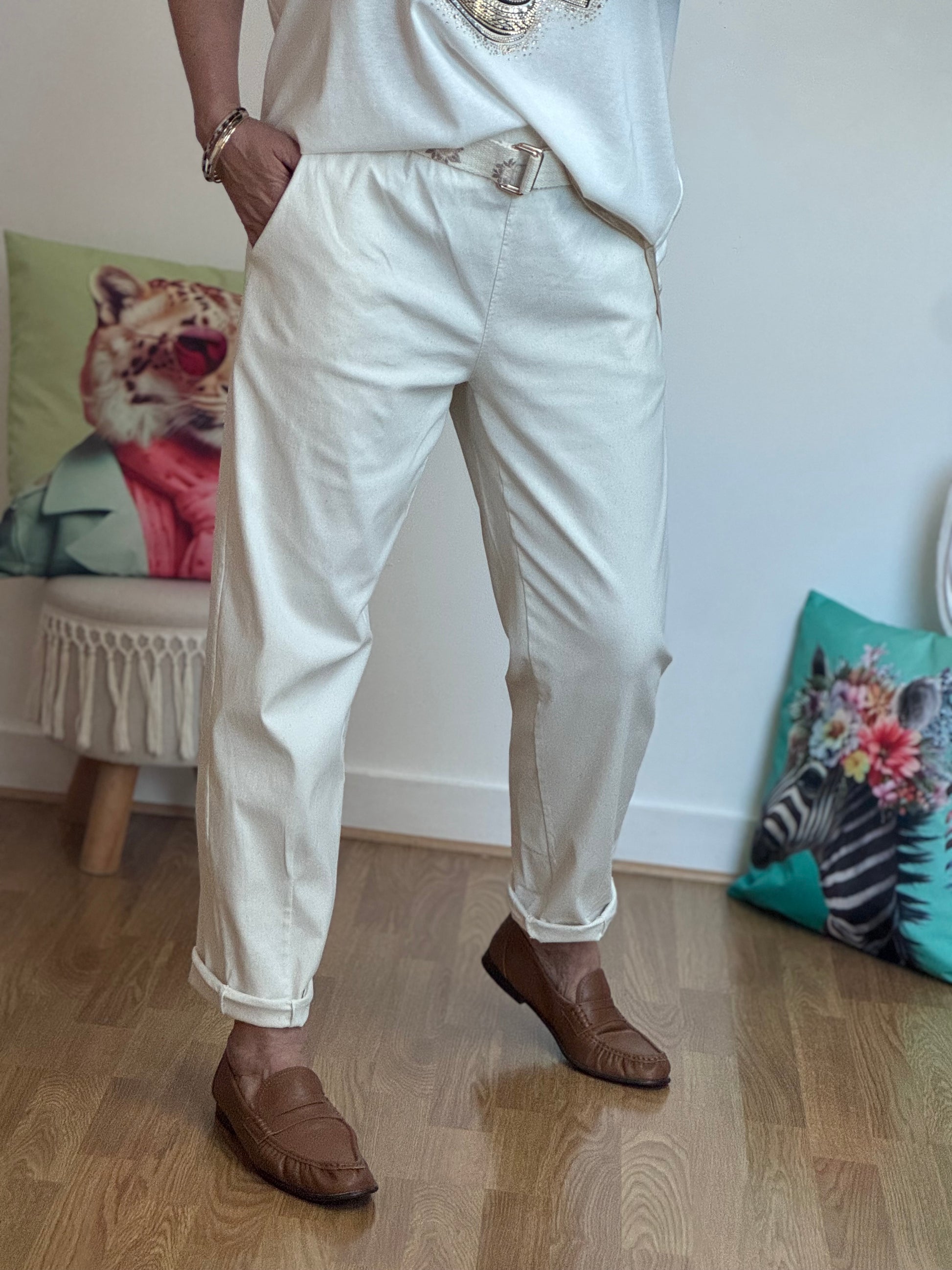 Pantalon crème confort TU 40/48