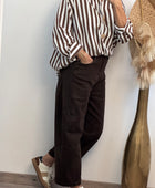 Jeans balloon marron