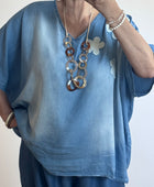 Blouse bohème fleurs brisées TU 46/52