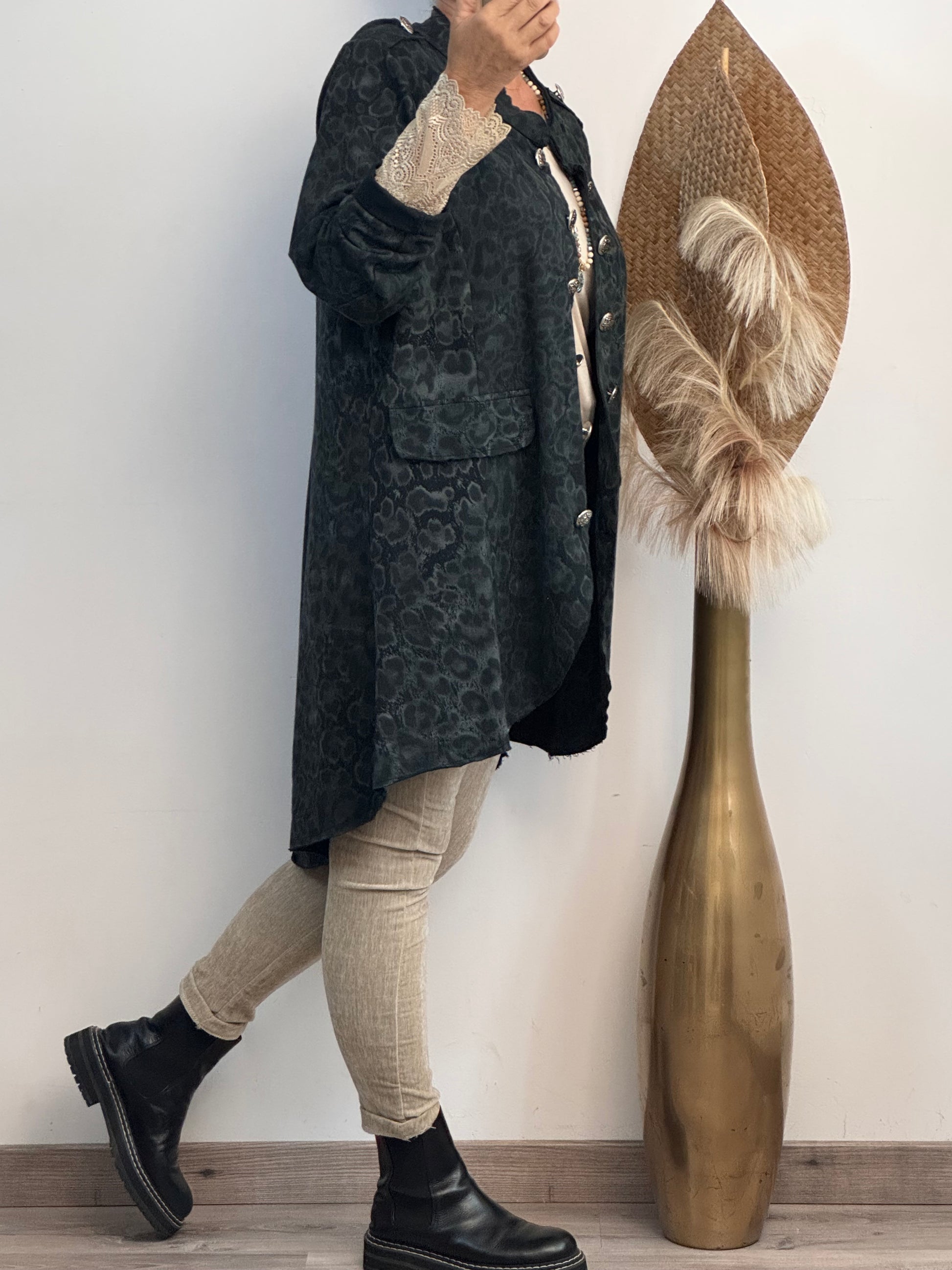 Veste napolitaine Léo noire