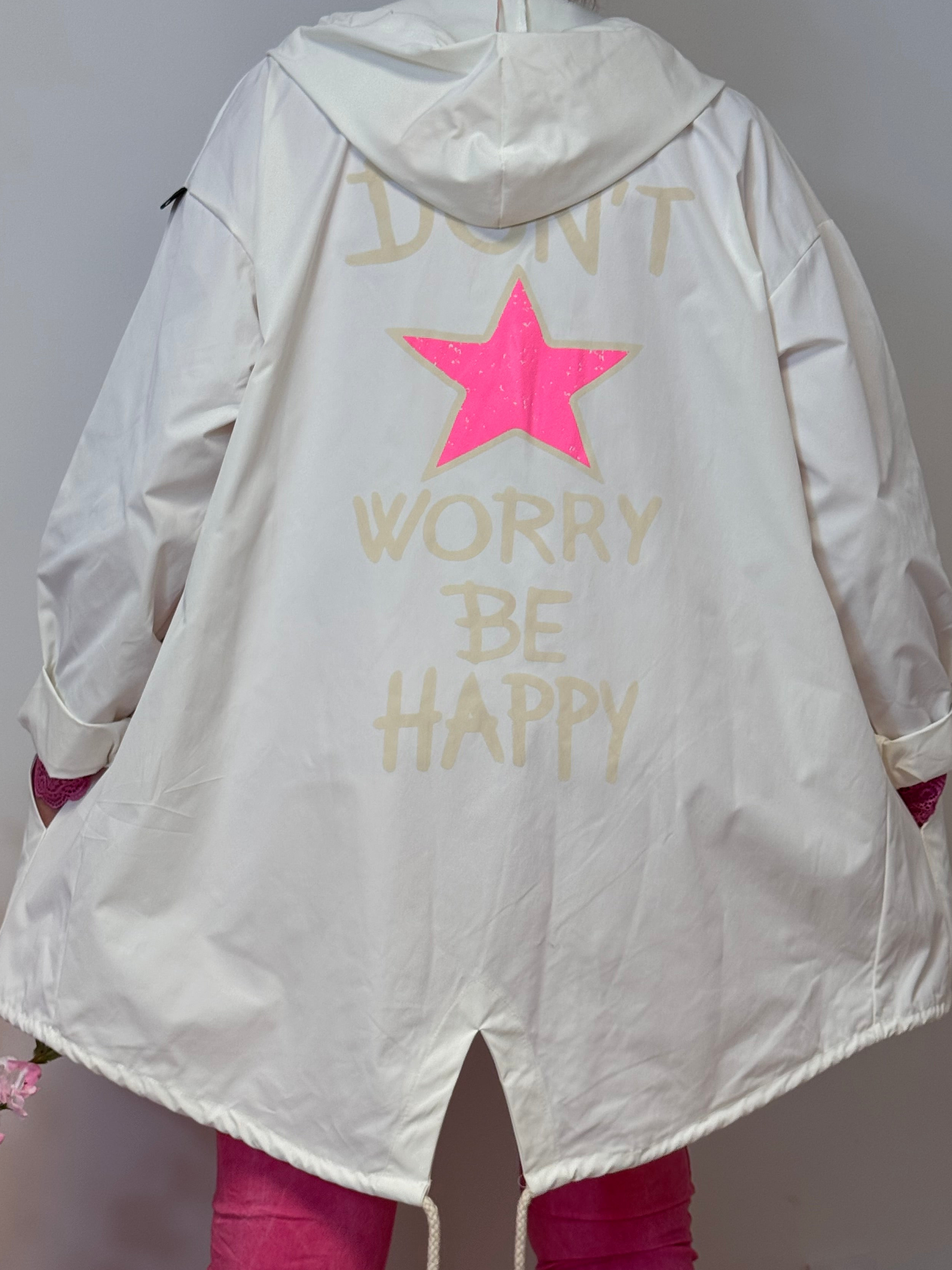 Veste coupe vent Be Happy blanc cassé