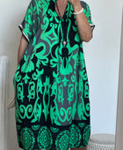 Robe arabesque verte et noire TU 40/48