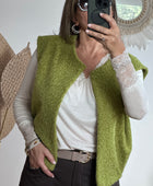 Veste sans manches vert pistache