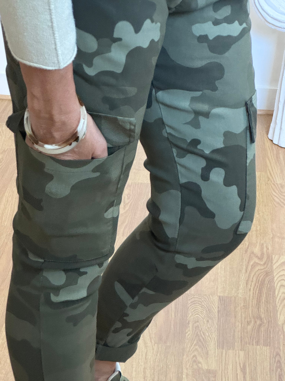Pantalon confort camouflage kaki