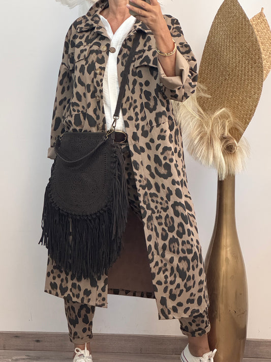 Sac bohème marron franges