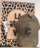 Casquette suédine kaki
