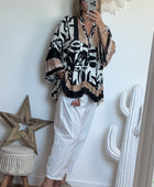 Blouse camélia noir