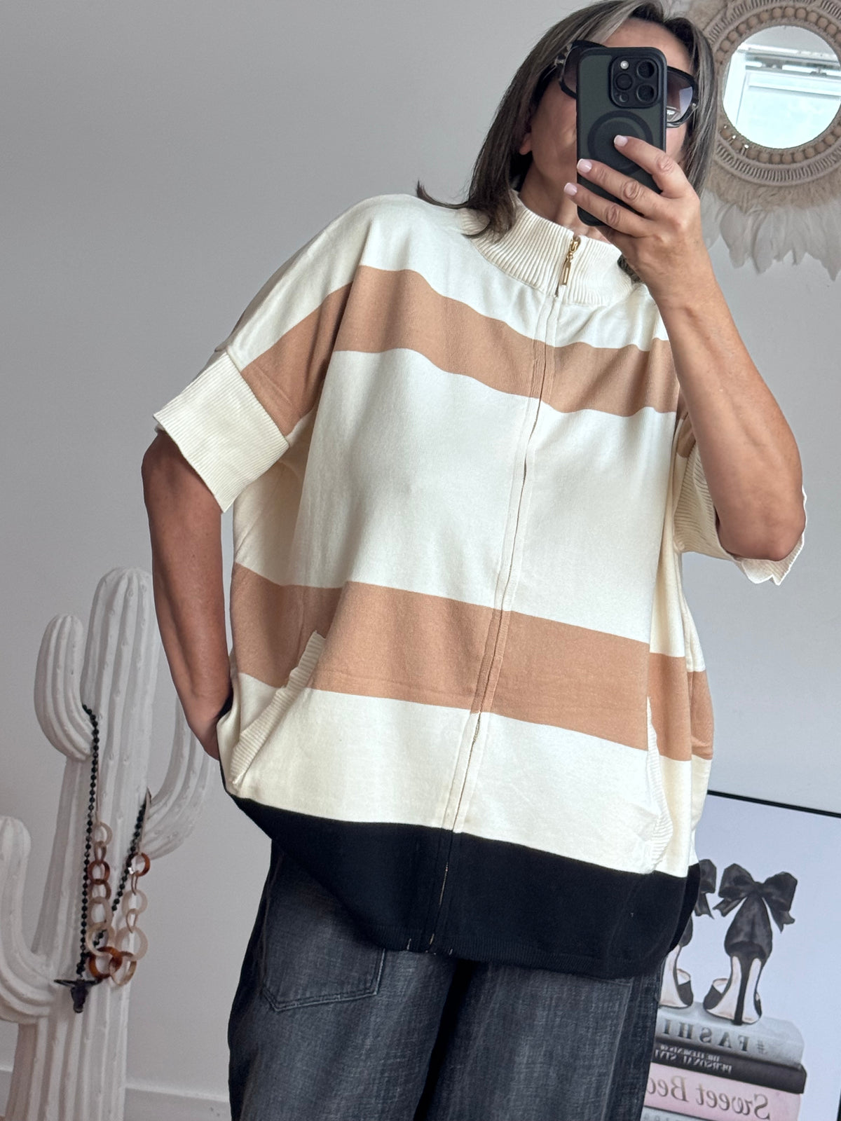 Pull Romy crème jolie forme