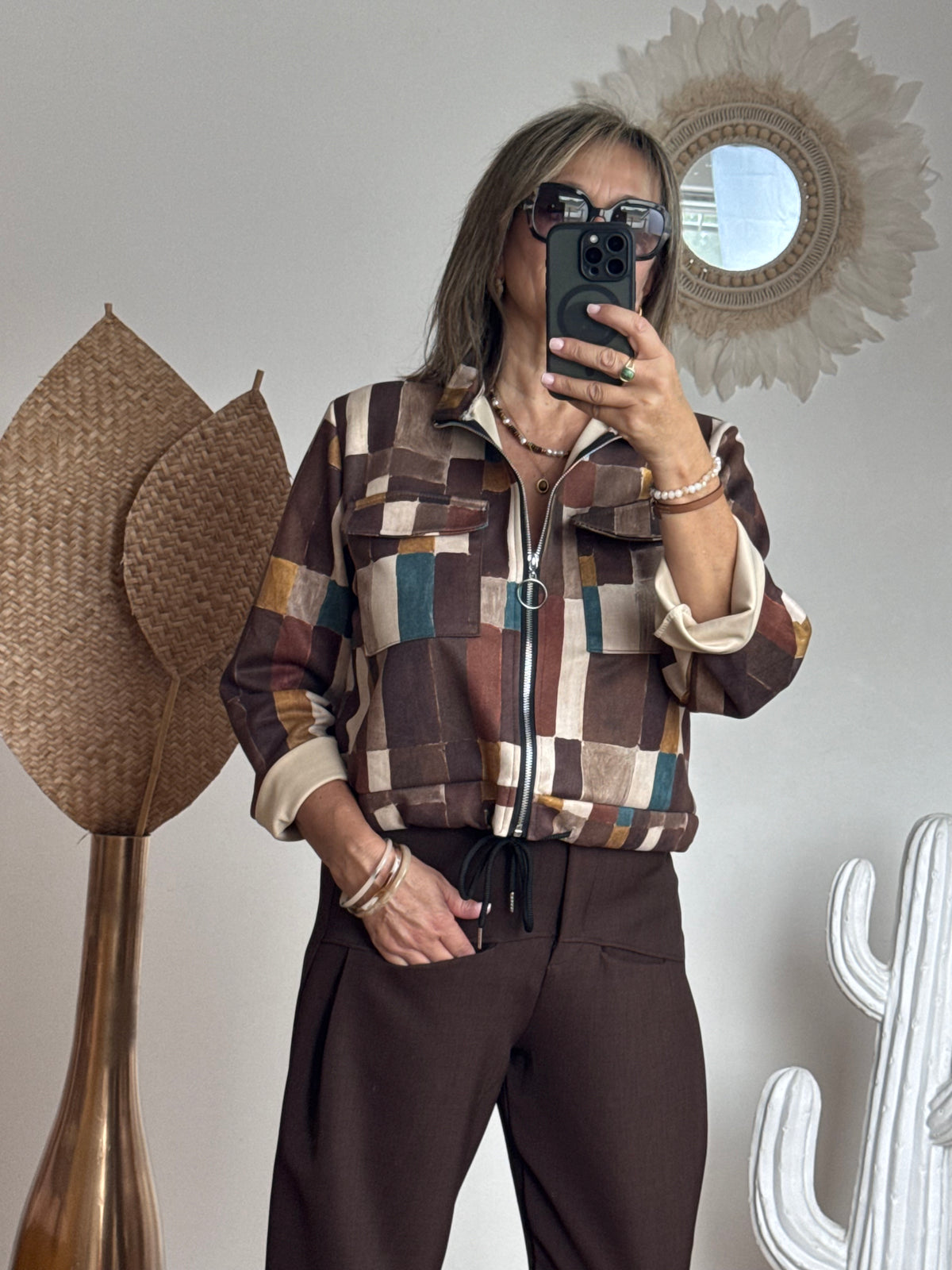 Veste Ambre marron
