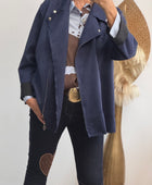 Blouson perfecto suédine marine TU 46/52