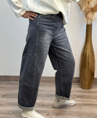 Jean balloon gris