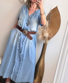 Robe longue bohème bleu TU 38/46