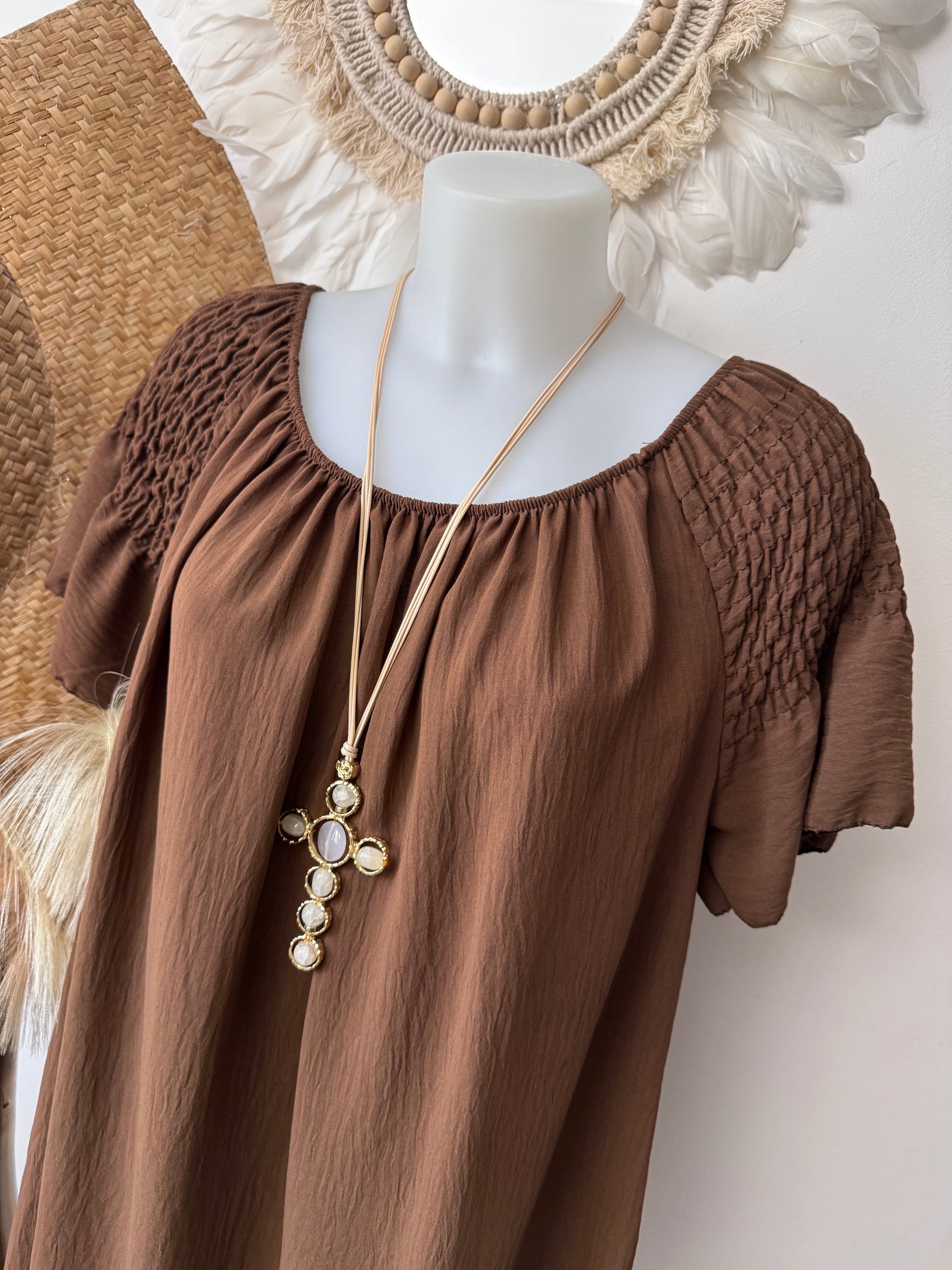 Robe Clara marron TU 42/48