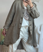 Veste lin taupe TU 42/48