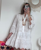 Robe broderie anglaise blanche TU 38/44