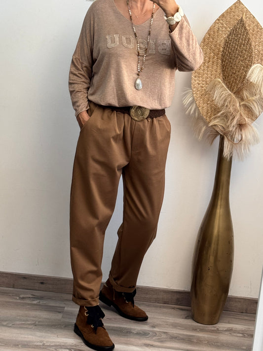 Pantalon Sacha camel TU 42/50