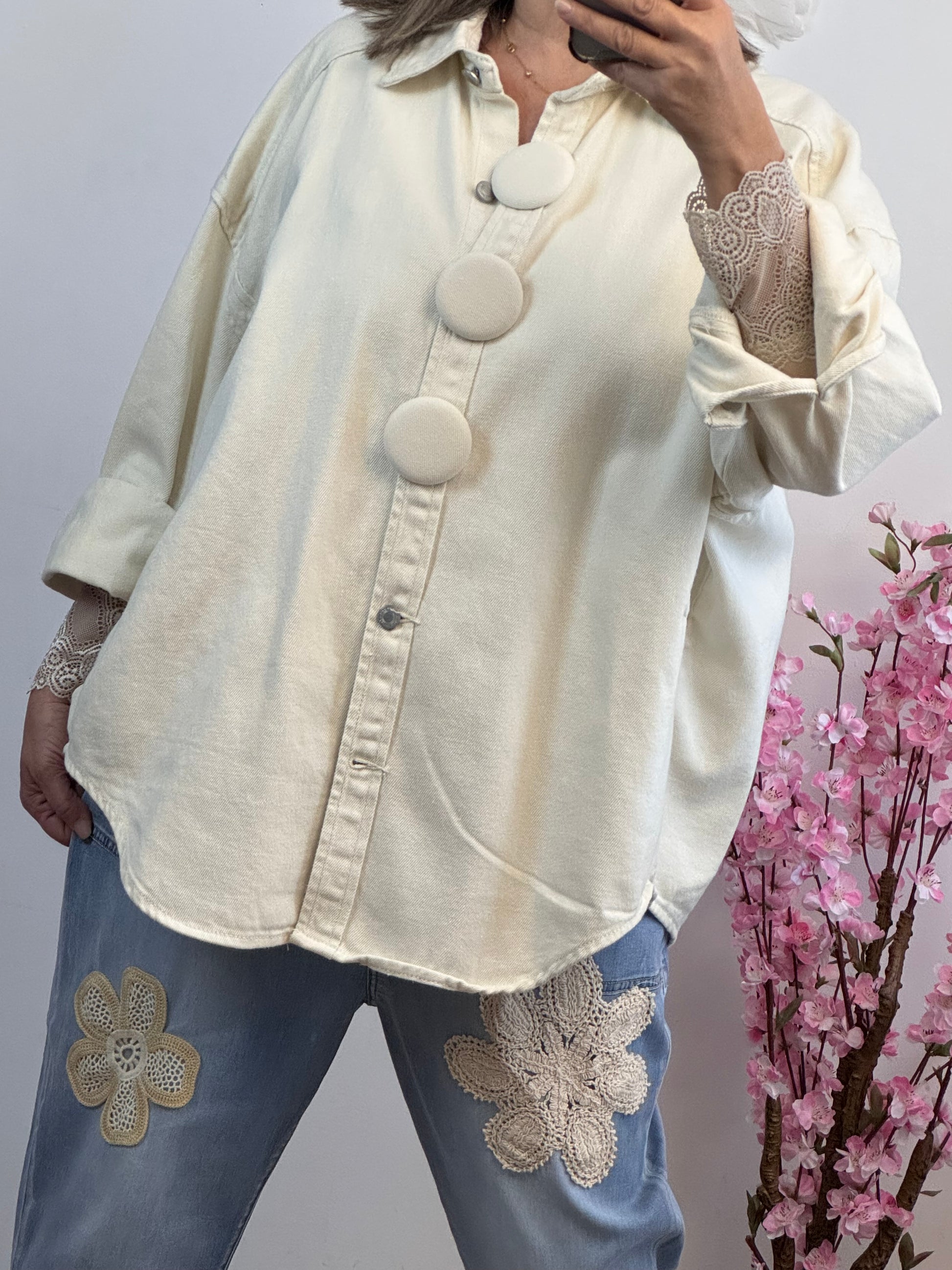 Veste Nina jeans crème