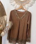 Top dentelle moka TU 40/46 et 46/50