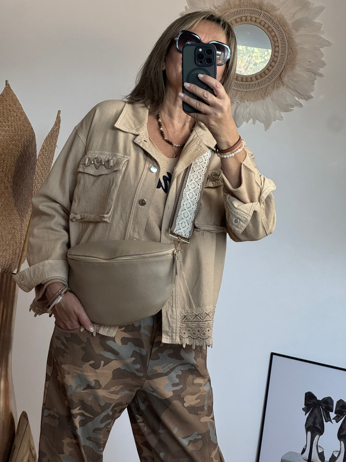 Pantalon Dakota camouflage camel