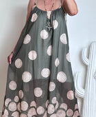 Robe à pois fond kaki