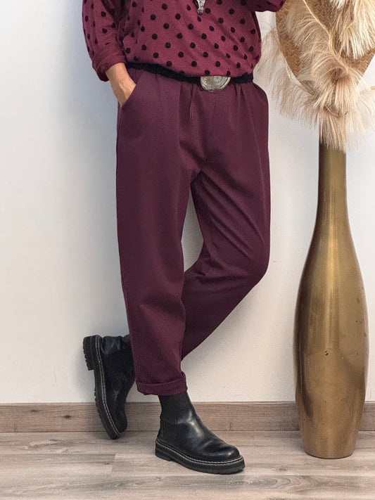 Pantalon Sacha lie de vin 42/50