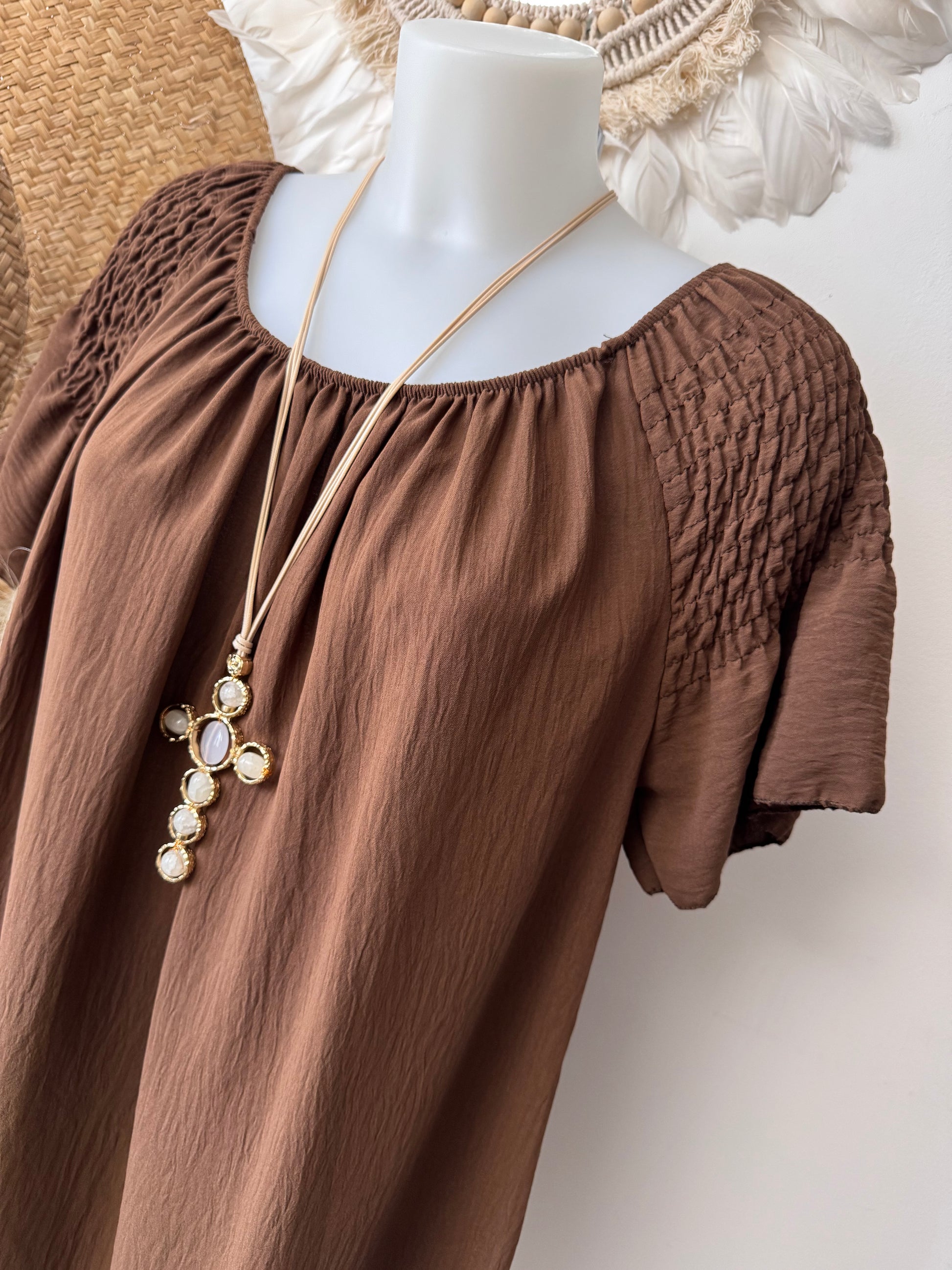 Robe Clara marron TU 42/48