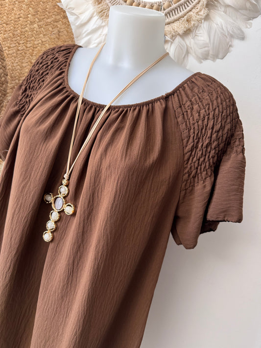 Robe Clara marron TU 42/48