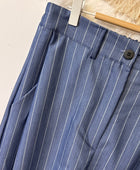 Pantalon saroual bleu rayé