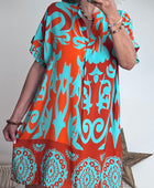 Robe Elisa orange/turquoise