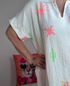 Robe gaze de coton blanche