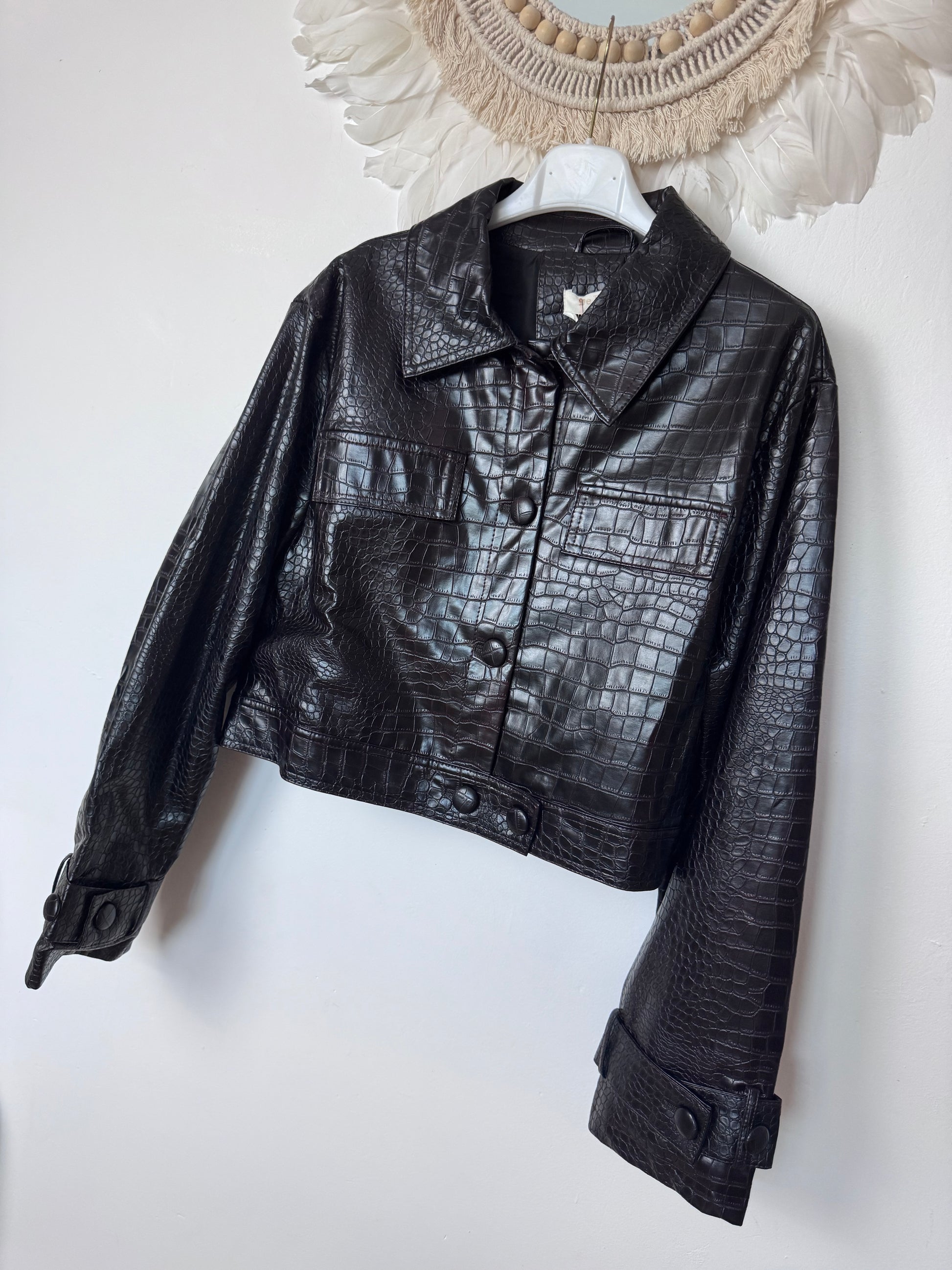 Blouson similicuir croco TU 36/44