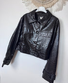 Blouson similicuir croco TU 36/44