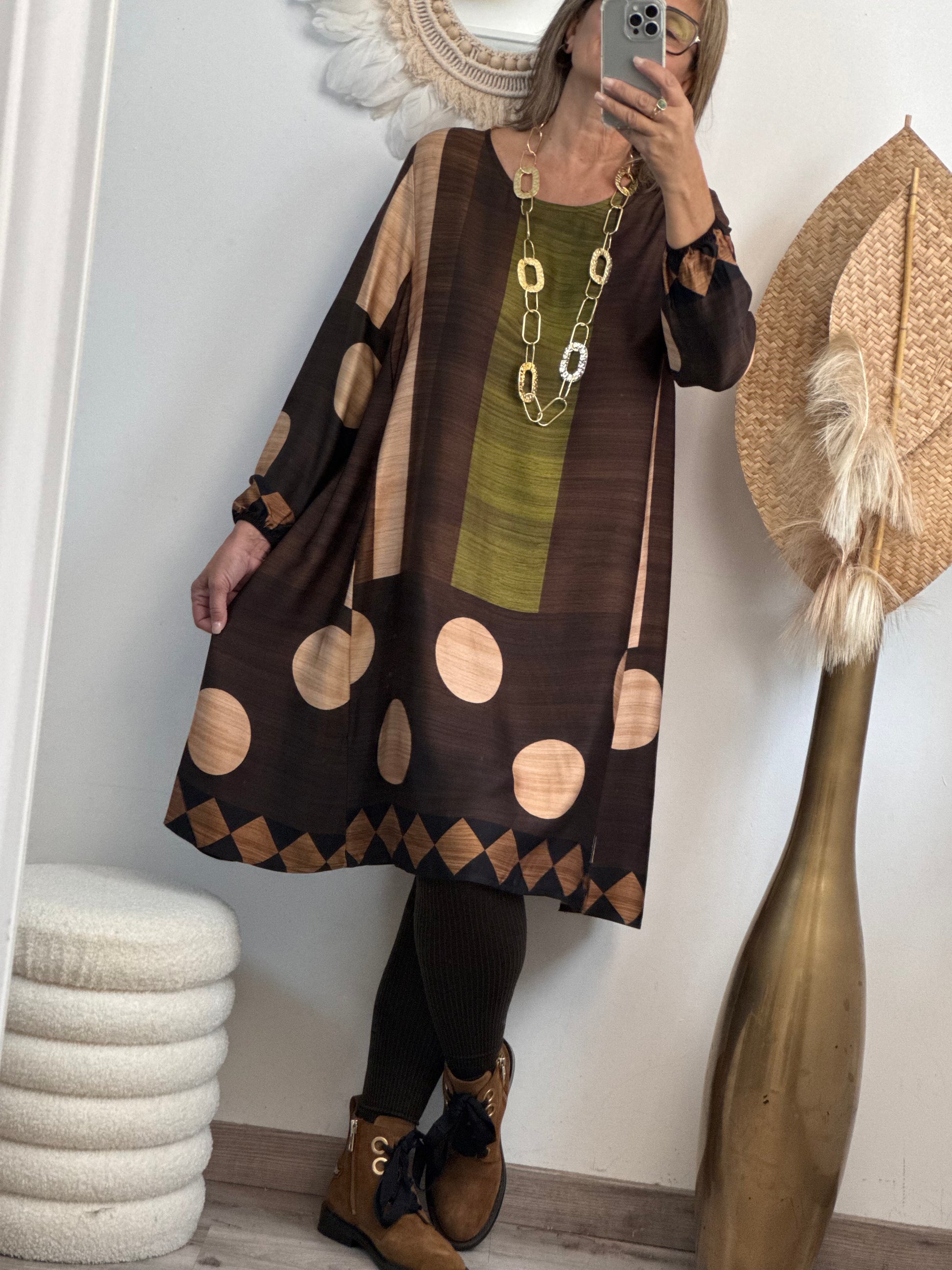 Robé Clothilde vert/marron