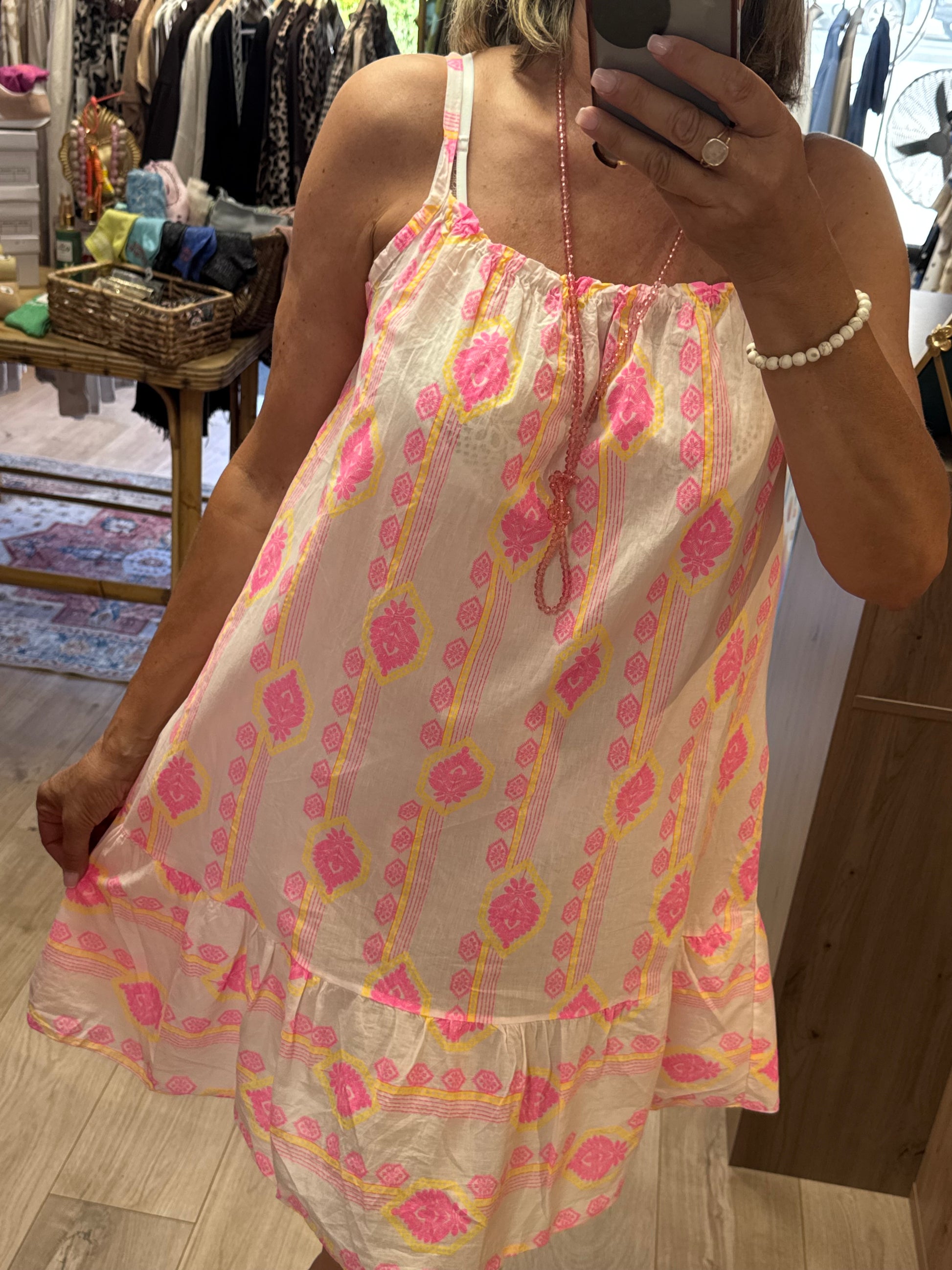 Robe d’été en coton multiples imprimés du 1 au 9