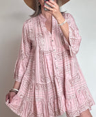 Robe Léa bandana rose