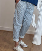Pantalon confort rayures marine