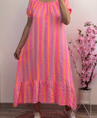 Robe gaz de coton Elsa rose