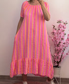 Robe gaz de coton Elsa rose