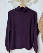 Pull maille col cheminé