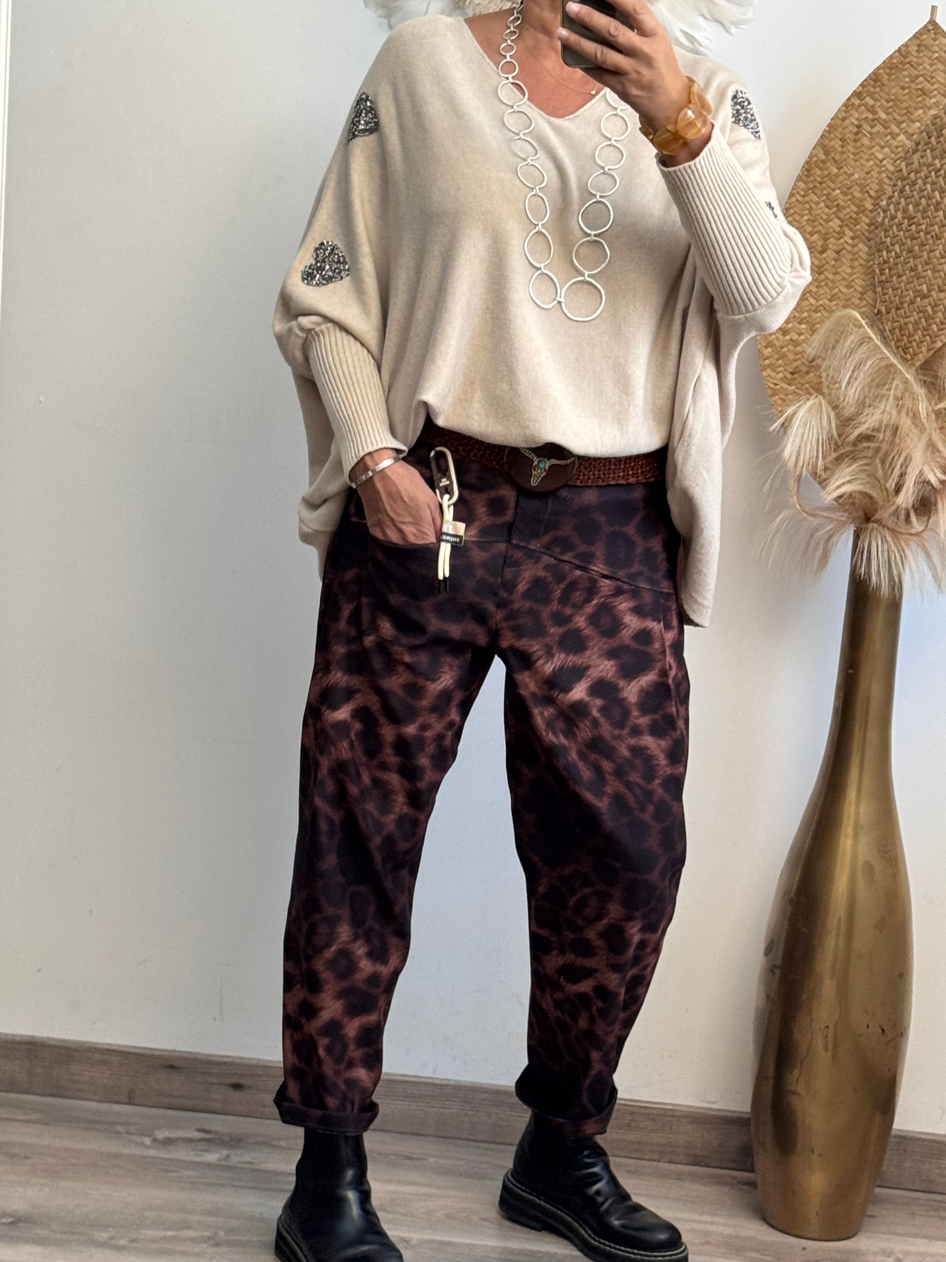 Pantalon Léo foncé