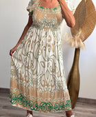 Robe smoke vert et blanc