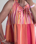 Robe Vichy orange /rose TU 38/44